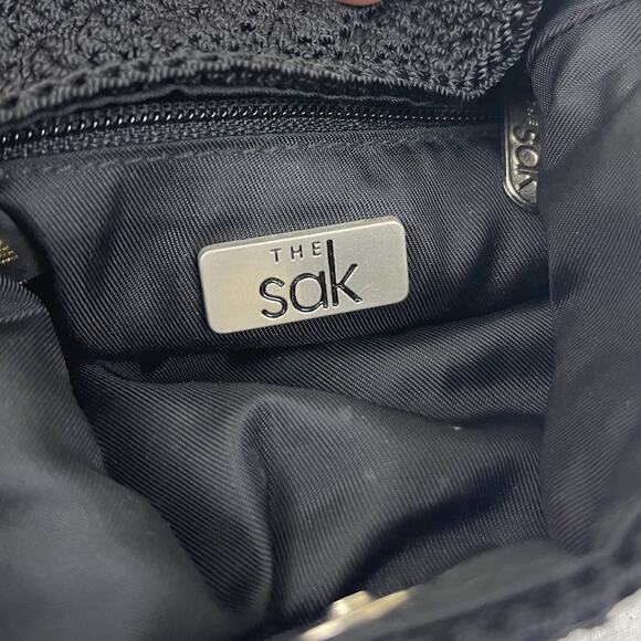 The Sak Crochet Mini Crossbody Purse Black - Picture 3 of 4